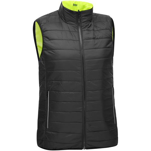 Veste bouffante, enveloppante et r&eacute;versible avec X au dos Bisley pour femmes, Jaune lime haute visibilit&eacute;, Petit, Polyester Action Paper