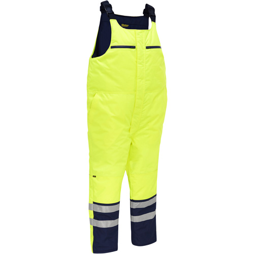 Salopette pour le froid extr&ecirc;me Bisley, Polyester, Petit, Jaune lime haute visibilit&eacute; Action Paper