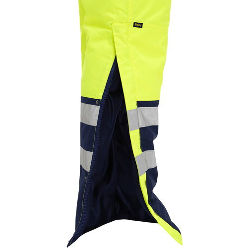Salopette pour le froid extr&ecirc;me Bisley, Polyester, Petit, Jaune lime haute visibilit&eacute; Action Paper