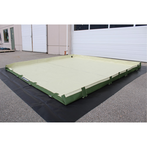 Easy-Riser Insta-Berm, 179 US gal. Capacity, 6' W x 8' L x 6" H, Hinge Bracket Action Paper