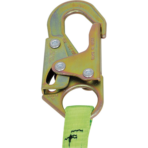 SA-5405-4 Shock Absorbing Lanyard, 4', Snap Hook Center, Snap Hook Leg Ends, Polyester Action Paper