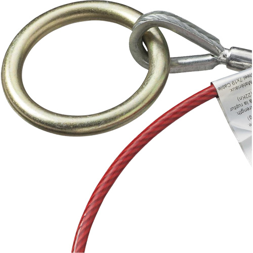 AS-21210-6 6' Cable Anchor with Snap Hook & O-Ring, Sling, Temporary Use Action Paper