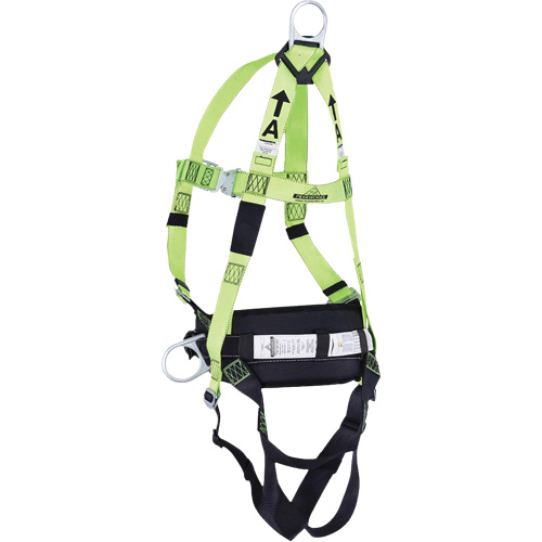 FBH10000L1020-S  Contractor Series Safety Harness with Positioning Belt, CSA Certified, Class ALP, Small Action Paper