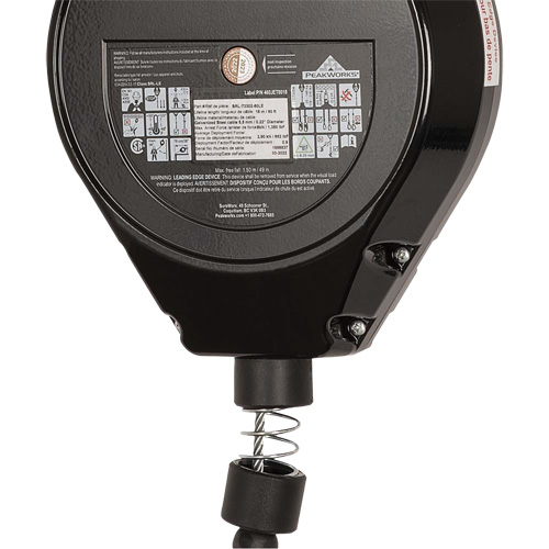 SRL-73302-60LE Cordage de s&eacute;curit&eacute; autor&eacute;tractable, 60', Acier galvanis&eacute;, Pivotant Action Paper