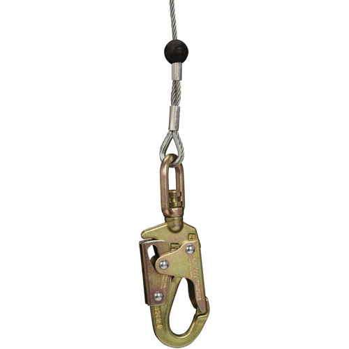 SRL-73303-96 Cable Self-Retracting Lifeline with Recovery, 96', Galvanized Steel, Swivel Action Paper