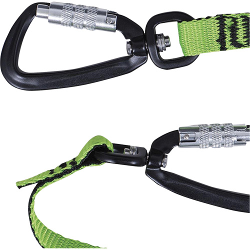 TT-9903 Slim Line Tool Lanyard, Bungee, Dual Carabiner Action Paper