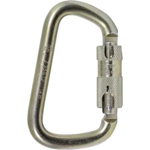 CP-03015-1 Zinc Plated Carabiner with 1" Gate Opening, Steel Action Paper