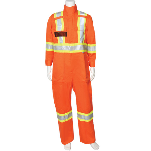 Firewall FR&reg; High-Visibility FR Coveralls, Size Small, High Visibility Orange, 9.2 cal/cm² Action Paper