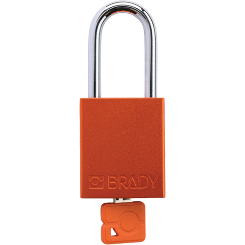 Cadenas de verrouillage de s&eacute;curit&eacute; Velocity Plus, Orange, Cl&eacute;s identiques, Aluminium, Largeur de 1-1/2" Action Paper