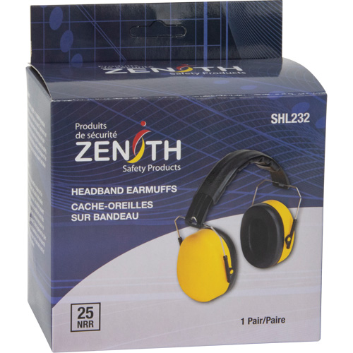 Passive Ear Muffs, Headband, 25 NRR dB Action Paper
