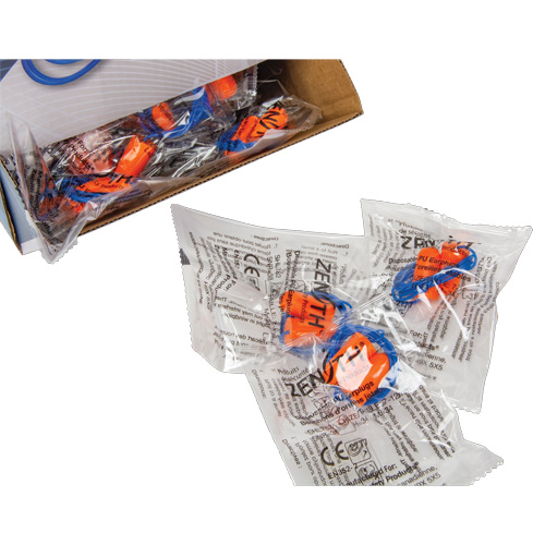 Bouchons d'oreilles en mousse, Paire - Sac en poly, Avec cordon Action Paper