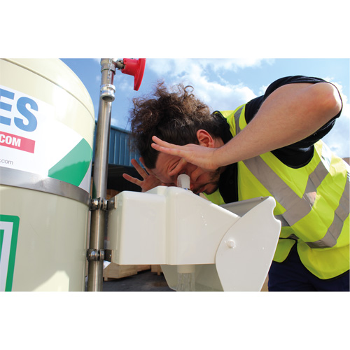 Mobile Self-Contained Emergency Safety Shower with Eye & Face Wash, 30 gal. Capacity, Meets None Action Paper