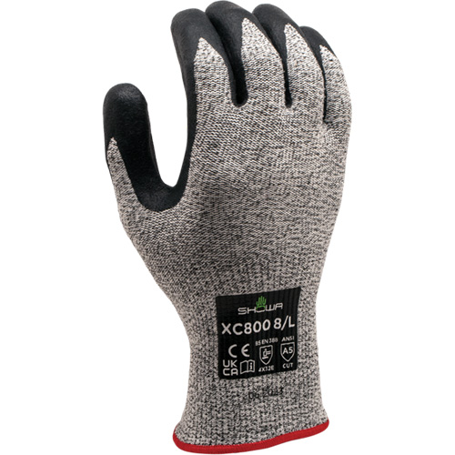 XC800 Cut-Resistant Gloves, Size 6/Small, 13 Gauge, Nitrile Coated, HPPE Shell, ASTM ANSI Level A5/EN 388 Level E Action Paper