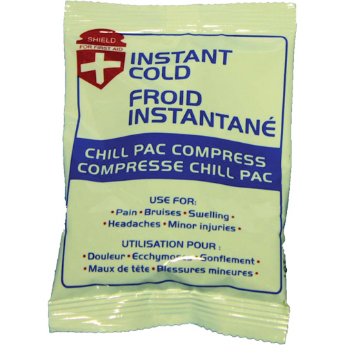 Compresse froide instantan&eacute;e Chill Pac, Froid, Utilisation unique, 4" x 6" Action Paper