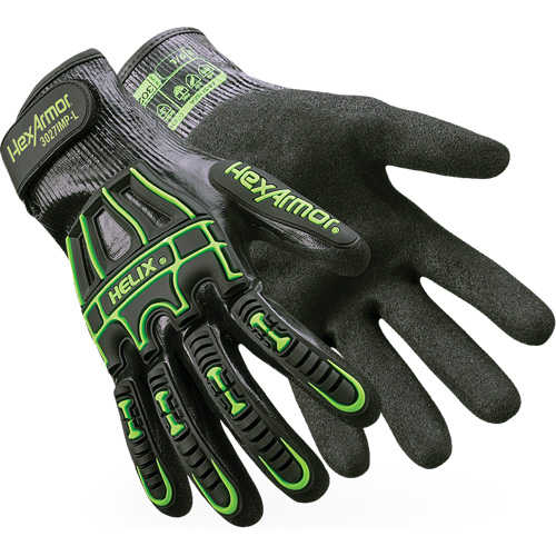 Gants Helix 3027IMP, Taille 6/T-petit, Calibre 21, Rev&ecirc;tement Nitrile, Enveloppe en PEHP, ASTM ANSI niveau A7 Action Paper