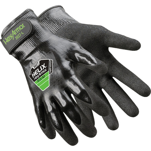 Gants Helix 3027, Taille 6/T-petit, Calibre 21, Rev&ecirc;tement Nitrile, Enveloppe en PEHP, ASTM ANSI niveau A7 Action Paper