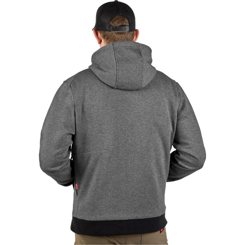 Chandail &agrave; capuchon chauffant M12 avec pile, Hommes, T-Grand, Gris, Poly-coton Action Paper