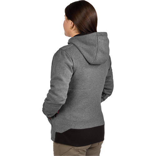 M12 Heated Hoodie with Battery, Women's, X-Large, Grey, Poly-Cotton Action Paper