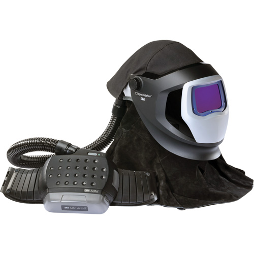 Adflo PAPR System with Versaflo M-Series Helmet & Speedglas Welding Shield Upgrade Kit, Welding Helmet, Lithium-Ion Battery Action Paper