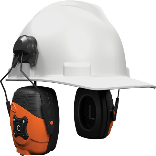 Safety Orange Link 2.0 Bluetooth Earmuffs, Cap Mount Style, 21 dB Action Paper