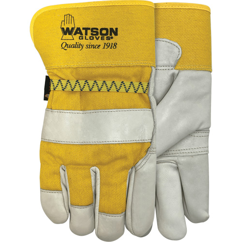94003i Leather Combo Lined Gloves, Large, Grain Cowhide Palm, Fleece Inner Lining Action Paper