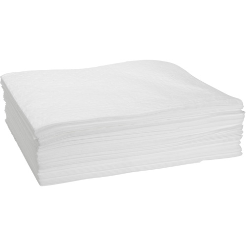 Bonded Sorbent Pad, Oil Only, 15" x 19", 10 gal. Absorbancy Action Paper