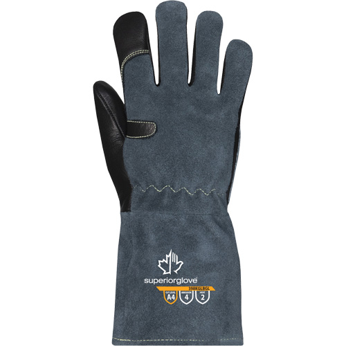 Endura&reg; 398KGLBGL MIG Welding Glove, Grain Cowhide, Size X-Small Action Paper