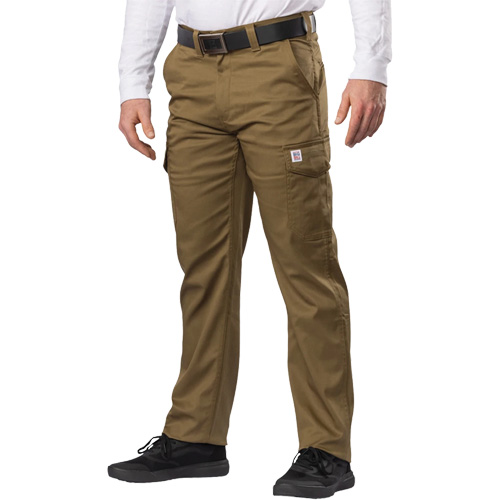 Big Flex Cargo Pants, Poly-Cotton/Spandex, Military Olive Green, Size 46, 30 Inseam Action Paper