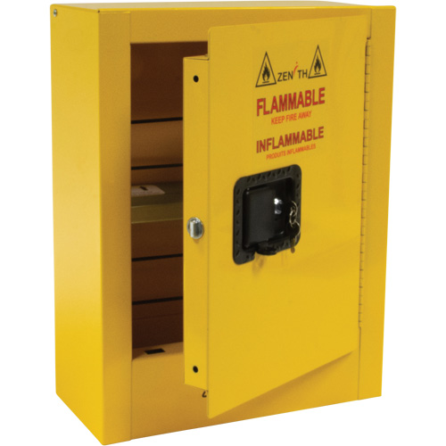 Mini Flammable Safety Cabinet, 2 Gal., 1 Door, 17" W x 22" H x 8" D Action Paper