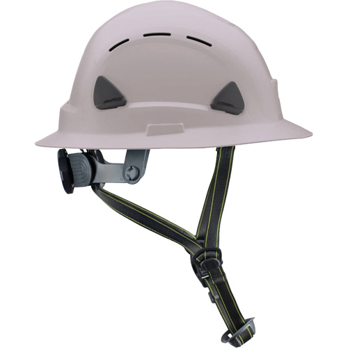 Casque Fibre Metal de style escalade avec bordure compl&egrave;te, R&eacute;pond aux normes CSA type 2, Suspension Rochet, Ventil&eacute; Action Paper