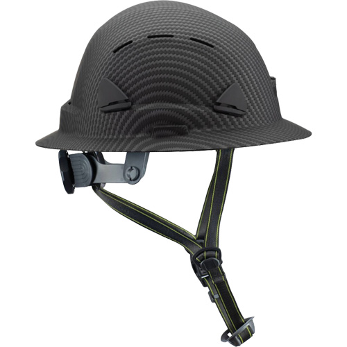 Fibre Metal Climbing Style Helmet with Full Brim, Meets CSA Type 2, Ratchet Suspension, Vented Action Paper