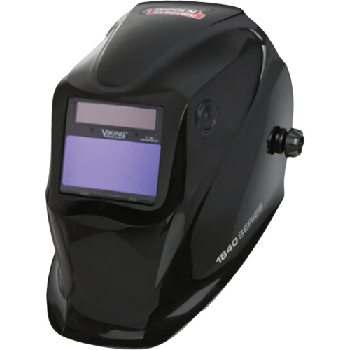 VIKING 1840 Series Auto-Darkening Welding Helmet, 7 - 13 Shade Range, Black Action Paper