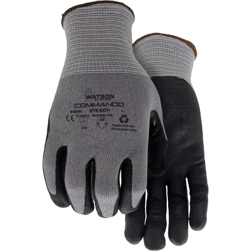338 Commando Cut Resistant Gloves, Size Small, 18 Gauge, Foam Nitrile Coated, HPPE/Polyester/Spandex/Stainless Steel Shell, ASTM ANSI Level A8/EN 388 Level F Action Paper