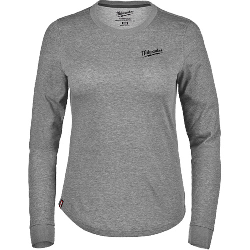 T-shirt hybride &agrave; manches longues FREEFLEX, Femmes, T-petit, Gris Action Paper