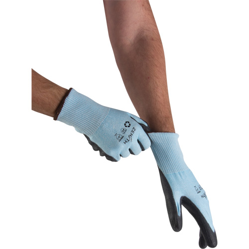 Gants &eacute;lastiques &eacute;cologiques r&eacute;sistants &agrave; la coupe, Taille 9, Calibre 13, Rev&ecirc;tement Polyur&eacute;thane, Enveloppe en PEHP/rPET, ASTM ANSI niveau A3 Action Paper