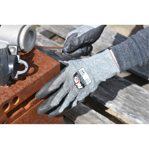 RWG566 AXIS Cut Protection Touchscreen Work Glove, Size 2X-Large, 18 Gauge, Polyurethane Coated, Stainless Steel/HPPE Shell, ASTM ANSI Level A5/EN 388 Level E Action Paper