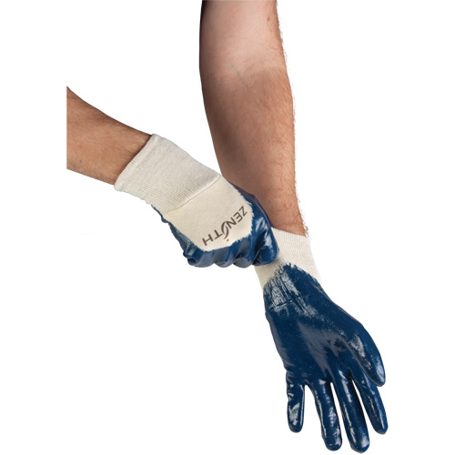 Gants &agrave; doublure interlock de poids moyen, 9/Grand, R&ecirc;vetement Nitrile, Enveloppe en Coton Action Paper