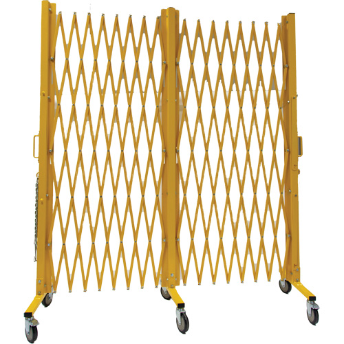 Expandable Barrier, 84" H x 20' L, Yellow Action Paper