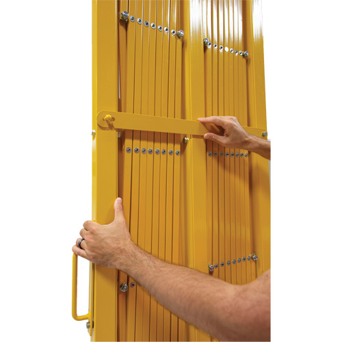 Expandable Barrier, 84" H x 20' L, Yellow Action Paper