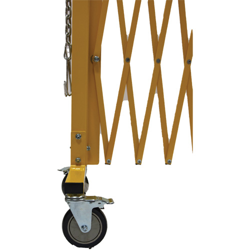 Expandable Barrier, 84" H x 20' L, Yellow Action Paper