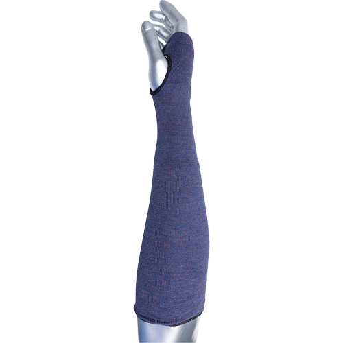 Kut Gard&reg; ECO Series 2-Ply ASP Sleeve with Thumb Hole, Aramid, 14", ASTM ANSI Level A3, Purple Action Paper