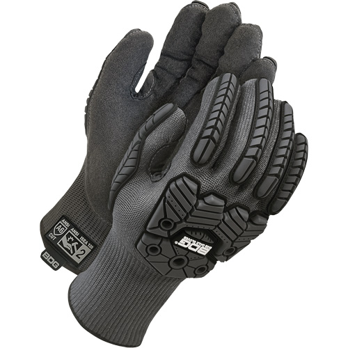 Deny&reg; Lined Cut-Resistant Impact Gloves, 9, Microfibre Palm, Elastic Cuff Action Paper