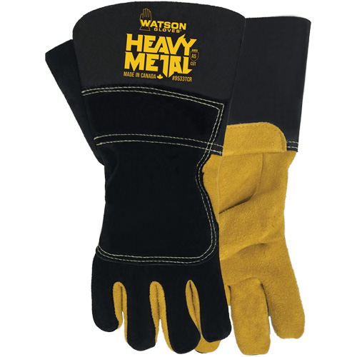 Black Velvet Winter Heavy Metal Welding Gloves, Size Small, Split Elkhide Shell, ASTM ANSI Level A5 Action Paper