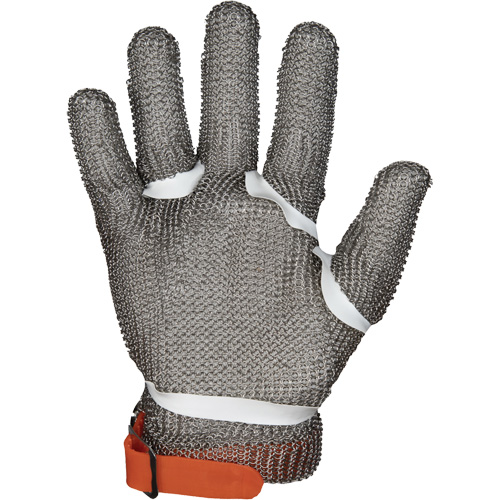MMG Food Safe Metal Chainmail Gloves, Size 2X-Small, Stainless Steel Shell, ASTM ANSI Level A9 Action Paper