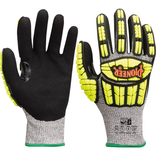 Cut and Impact-Resistant Gloves, Small, Synthetic Palm, Knit Wrist Cuff Action Paper