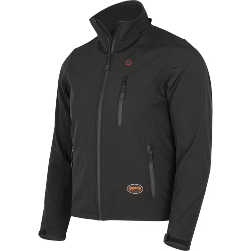 Heated Soft-Shell Jacket, Men's, Small, Black Action Paper