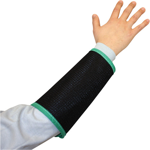 Kut Gard&reg; 2-Ply Cane Mesh Sleeve, Nylon, 9", ASTM ANSI Level A4, Black Action Paper