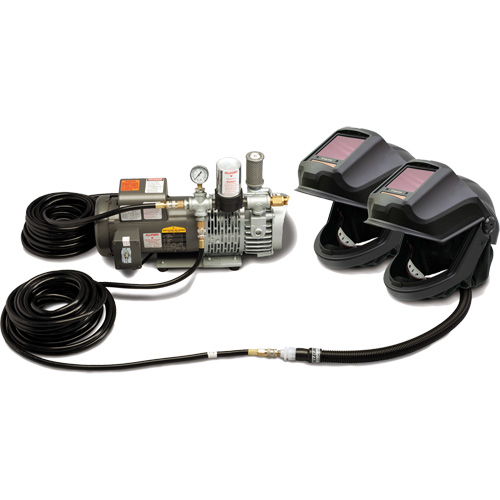 2-Worker DEFENDER Supplied Air Shield & Flip-Front Welding Helmet System Action Paper
