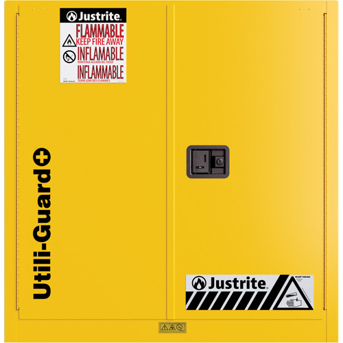 Armoire de s&eacute;curit&eacute; pour produits inflammables Utili-Guard+, 30 gal., 1 Porte(s), 43" La x 44" h x 22" p Action Paper