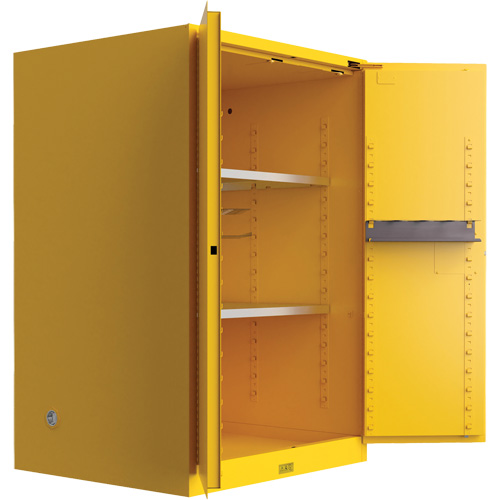 Armoire de s&eacute;curit&eacute; pour produits inflammables Utili-Guard+, 90 gal., 2 Porte(s), 43" La x 65" h x 37" p Action Paper